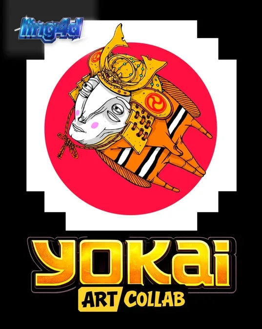 Tampilan visual slot Yokai dengan tema seni Jepang dan karakter samurai.